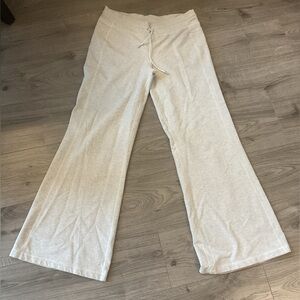Lululemon Light Grey Super Wide Leg Active Pants.